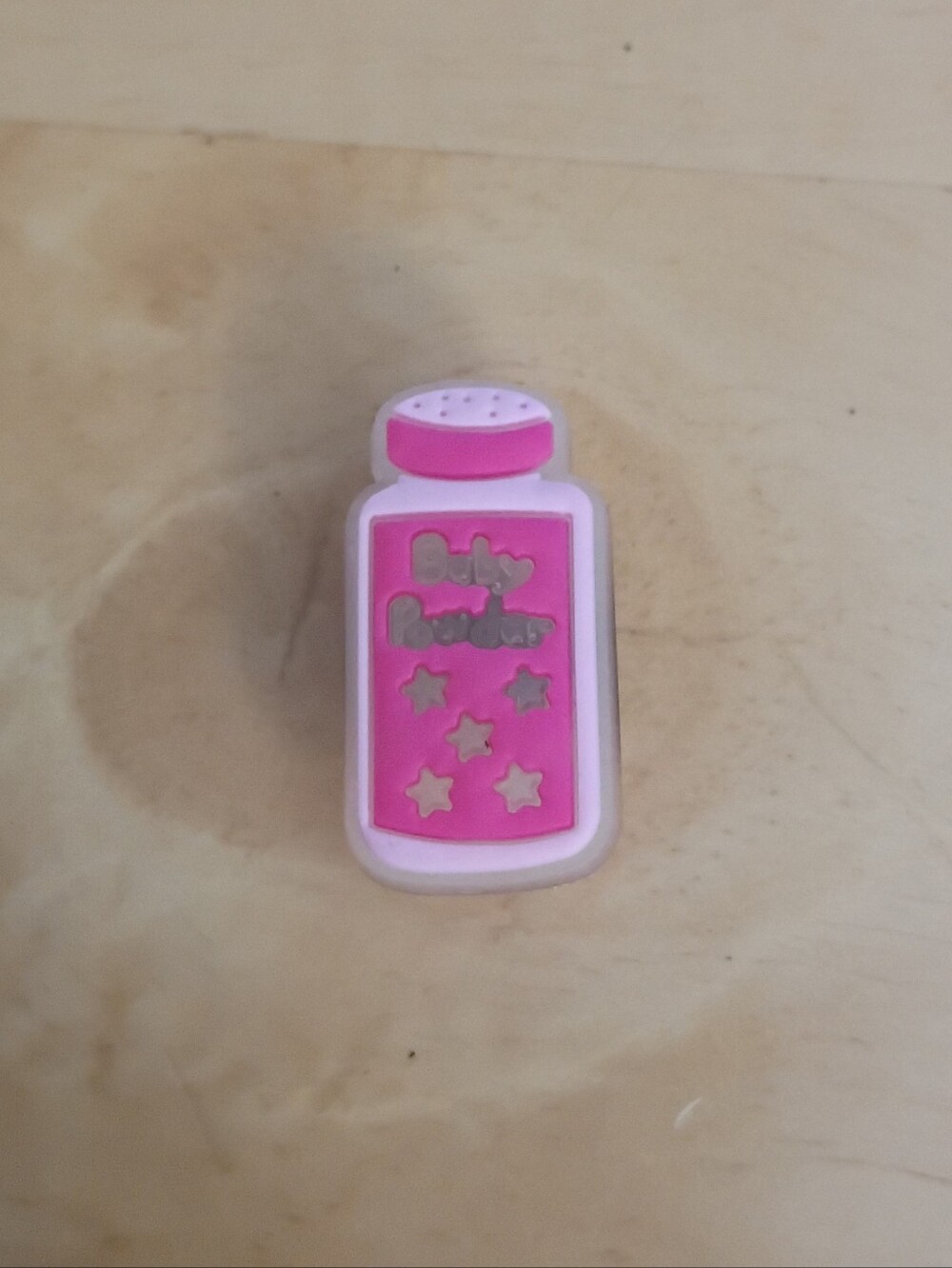 10 for $10 Jibbitz Croc Charm - Luminous Pink Baby Powder w/ Stars - Glow